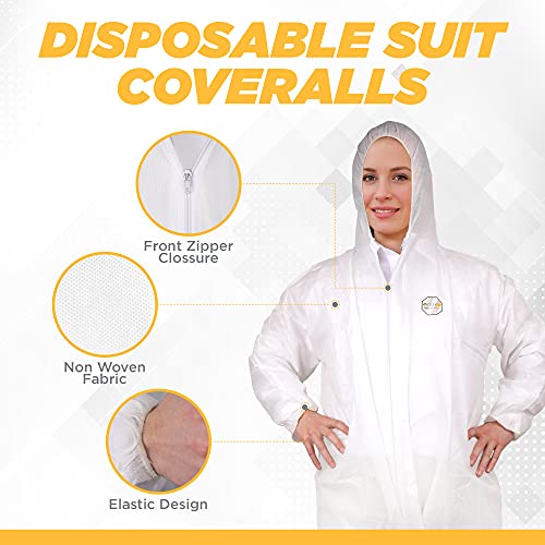 image for VEEBOOST Disposable Hazmat Suit Coveralls 1 Pack comfortable Fit Then 
