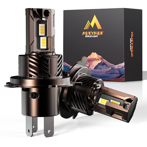 Image of Upgraded H4 /HB2 /9003 Light Bulbs Combo, 32000 LM Super Bright 6500K H4 Fog Bulbs with Cooling Fan, No Adapter Required, Pack of 2