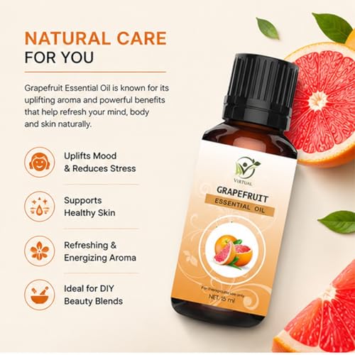 Image of VIRTUAL ESSENTIAL OIL (15 ml (Pack of 1), Grapefruits)