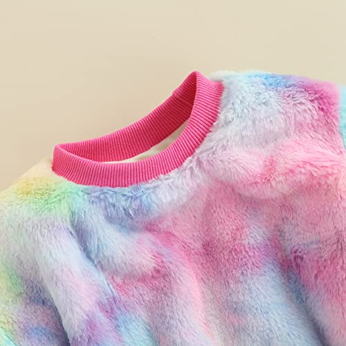 Yumeng Peuter Baby Meisjes Jongens Sweatshirt Lange Mouwen Pluche Pullover Tops Herfst Winter Kleding (Multi-Color D, 3… - Image 5