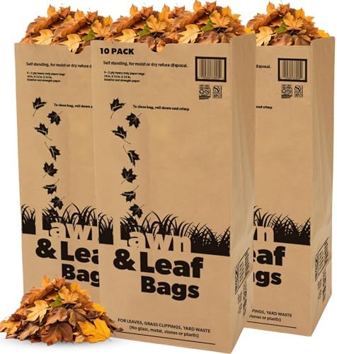 Leaf Bags Yard Waste Bags Paper Lowe's 30 Gallon Heavy Duty Brown