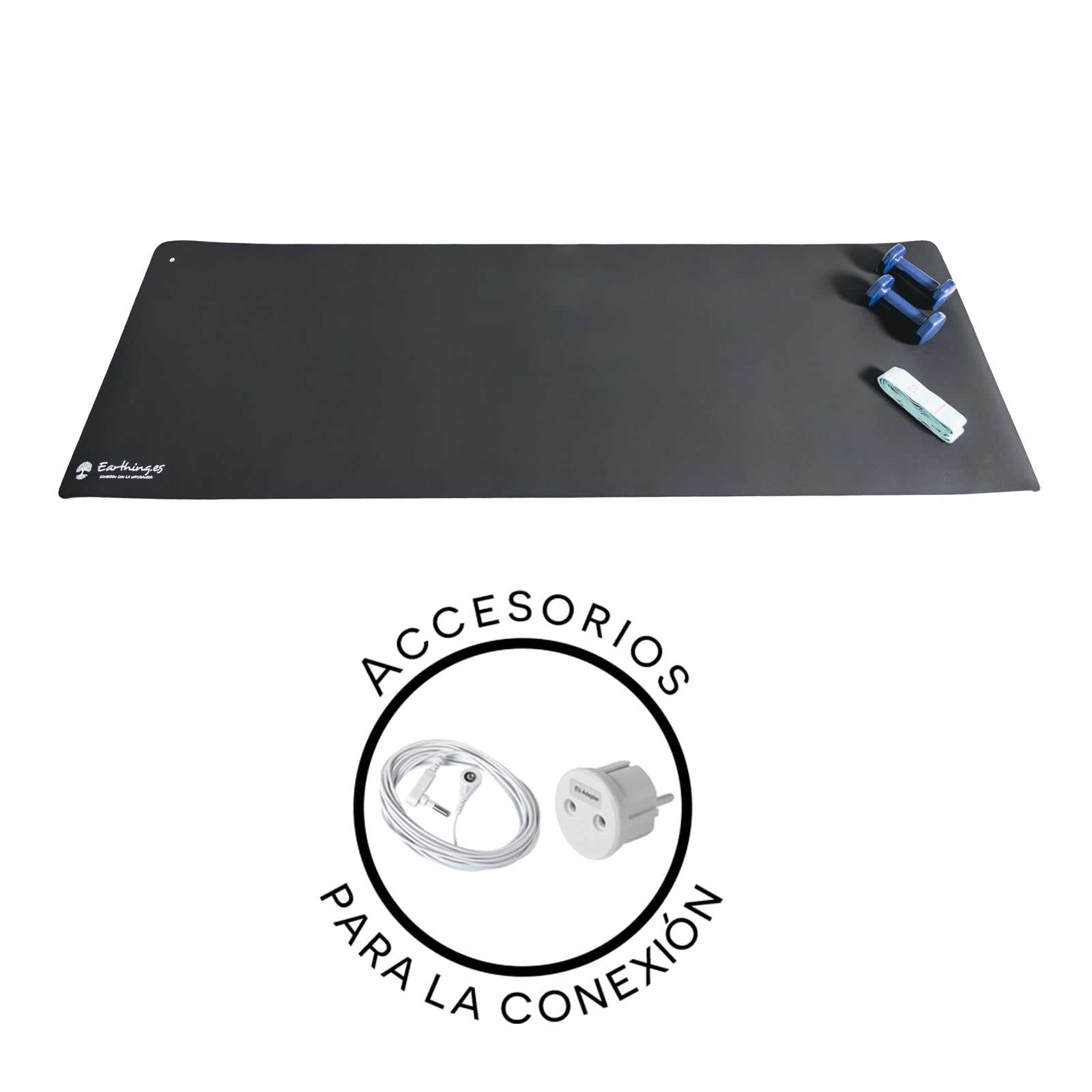 Earthing Kit Deporte Esterilla Yoga Grounding, Esterilla Yoga Medida 182 x 61 cm.