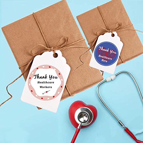 Healthcare Workers Thank You Sticker 1.5 Inch Nursing School Graduation Labels For Nurses Week Doctors Emt Essential Workers Gift Card Envelopes,Package Sealing 500 Pcs #TOP3