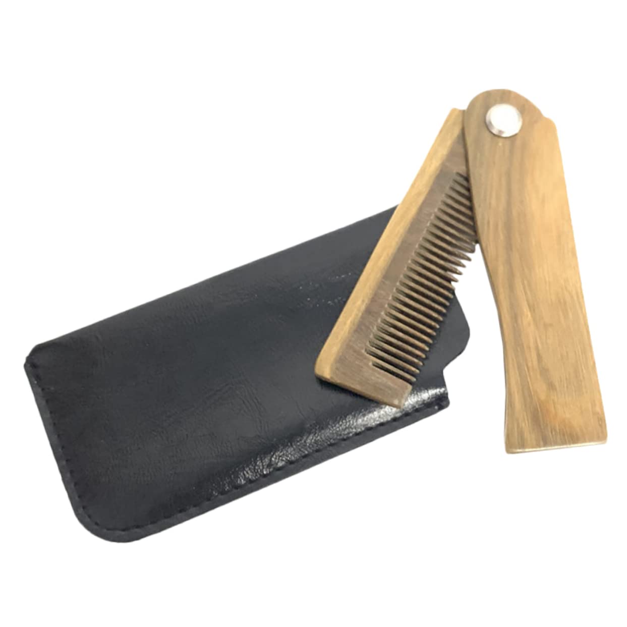 MAGICLULU 5 Set Pettine Per Baffi in Legno Pettine Per Tascabile Pieghevole Accessorio Per Barba Portatile Per Salone Di Casa