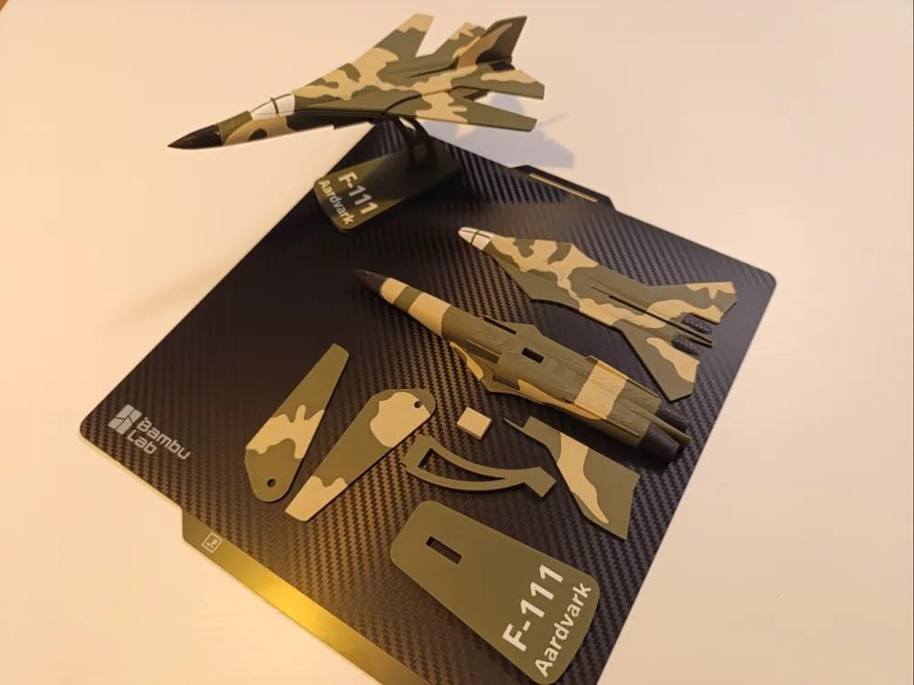3D Craft Plastic Puzzle Model Kit F-111 Military Aircraft, Desert Camouflage, DIY Assembly-image-33