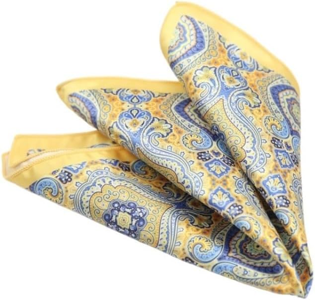 Men's Retro Printed Pocket Square Gentleman's Accessory Chest Versatile
