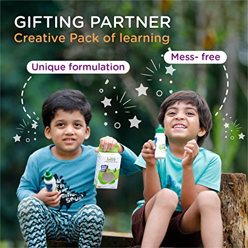 Image of dabble Water Based Non-Toxic Glue | Unique Bottle design | No spills | Child safe glue for Early learning art and craft projects | Green Apple Fragrance | Easy grip for Kids |