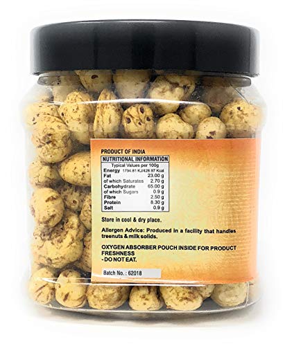 Image of Rani Jumbo Phool Makhana (Fox Nut /Popped Lotus Seed) Mint (Pudina) Savory Flavor 3.5oz (100g) PET Jar ~ Indian Tasty Treats | Vegan | NON-GMO | Indian Origin