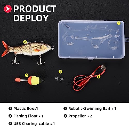 image for watalure Robotic Swimming Fishing Electric Lures 5.12