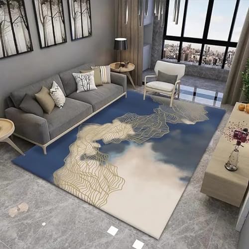 Tapis salon texture abstraite 3D colorée 200x300 cm antidérapant - 2