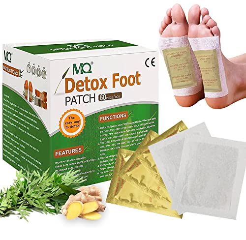 TOPPLAYER Patch Detox Pieds, 60PCS Patchs Detoxifiants Plantaires, Détox Pour Les Pieds, Detox Foot Patch, Foot Patchs Détox Favorise la Circulation Sanguine, Améliorer le Sommeil Cover