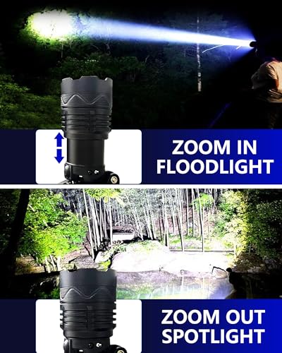 Linterna frontal LED recargable para camping nocturno y running con cabezal ajustable 4