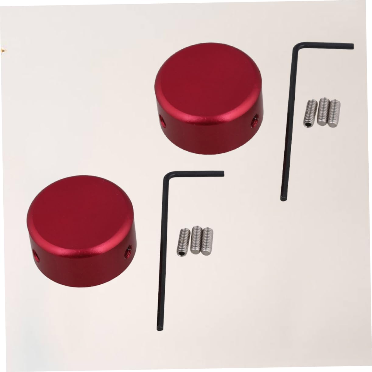 OFFSCH Pedal Caps Guitar Guitar Foot Pedal Set Aluminum Alloy Footswitch Topper (wine Cap 3 Screws Handle) Random