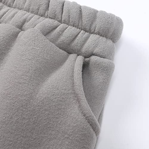 Image of MYGBCPJS Youth 2PCS Jogger Outfits Set Fleece Hooded + Sweatpants Boys Girls Athletic Sweatsuits Pullover Clothes