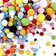 metagio Pompons zum Basteln,1000 Stück Mini Pom Poms,1-3cm Pom Poms für Handwerk Herstellung, Bunte Pompons für Ostern DIY Kreativen Handwerk Dekorationen