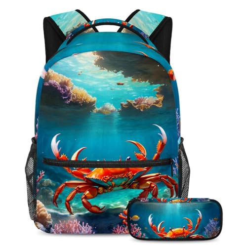 Cartable enfant crabe multicolore pour donner le sourire à chaque rentrée