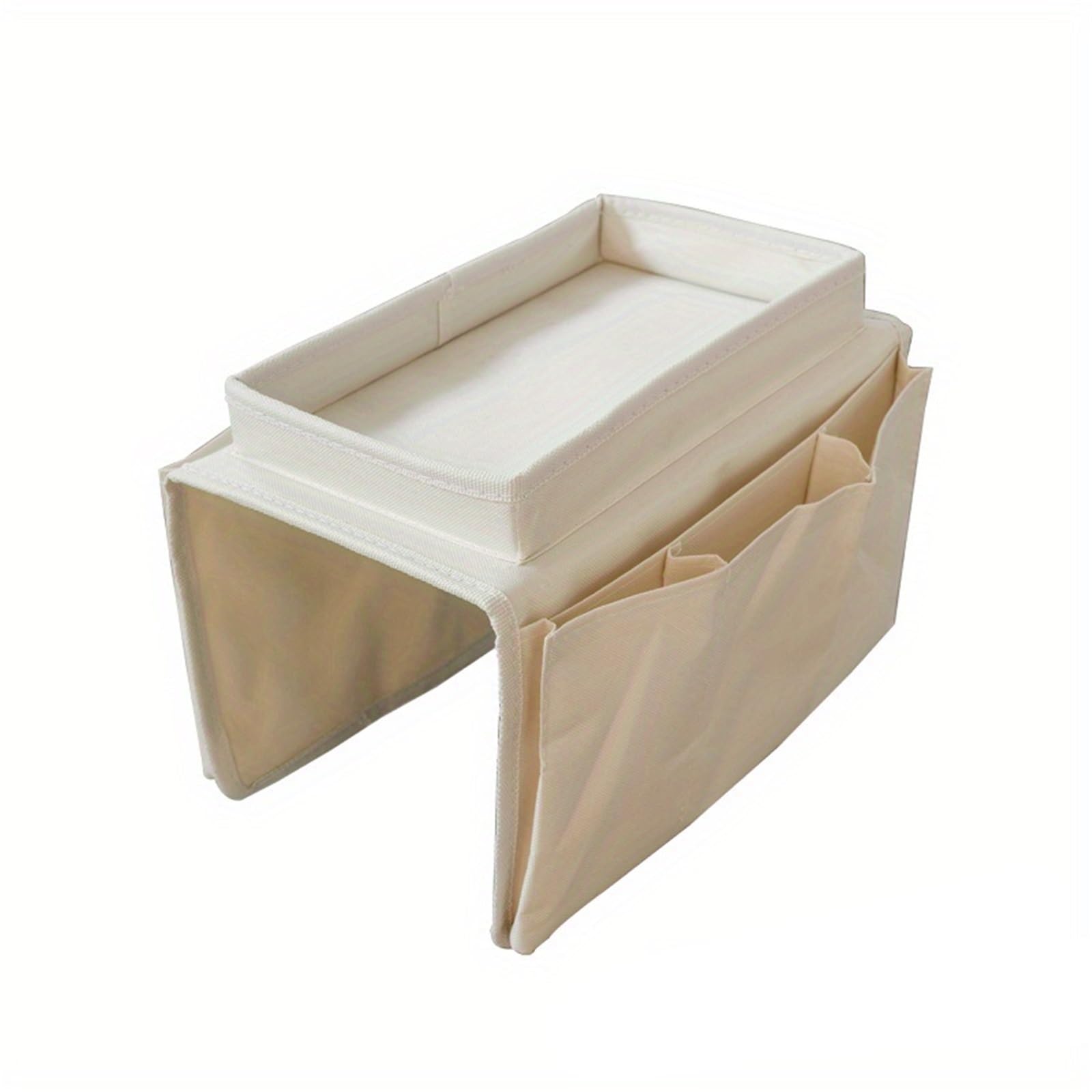 KiddiBubzi Sofa Armrest Storage Hanging Bag Remote Control Finishing Sundries Chair Side(White)