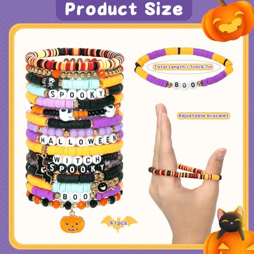 40 Pcs Bracelets for Women Stretch Stackable Elastic Layering Friendship Bracelet, Boho Summer Beach Jewelry Party Favors Gift Party Supplies2