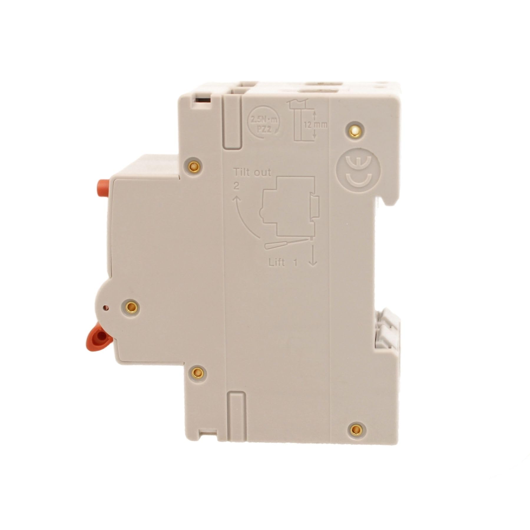 Interrupteur Différentiel Magnétothermique Type A 32A B32, RCBO Bipolaire 2P Vrai (NO 1P+N), Courbe B 6kA 30mA, Double Levier avec Diagnostic Visuel, 2 Modules DIN, Série PL8M2