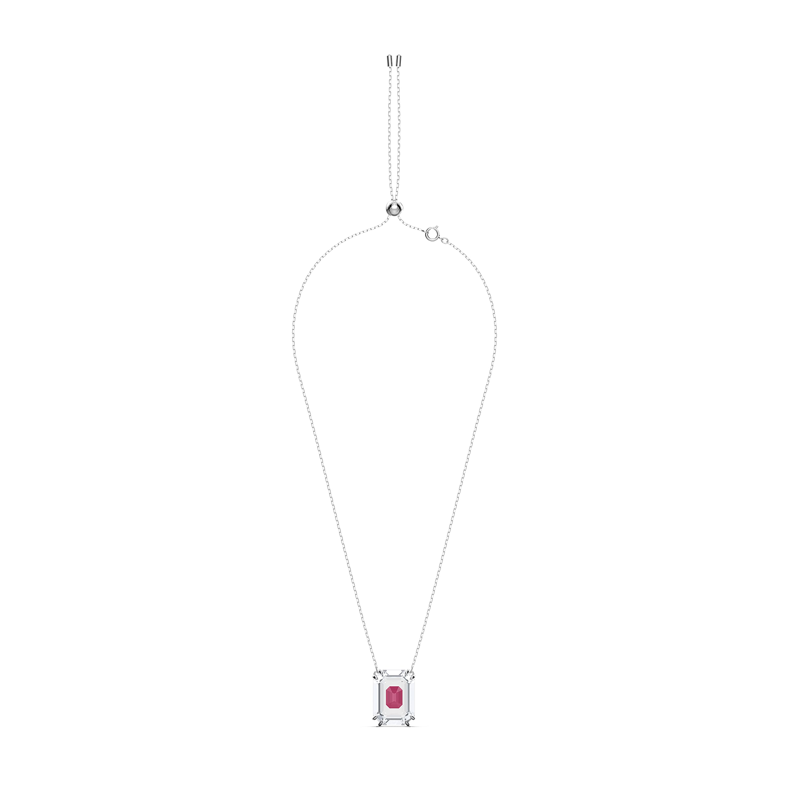 Swarovski Collana, orecchini e bracciale della Collezione Chroma di gioielli in cristallo, finitura rodio, finitura tono oro, cristallo rosa, cristalli trasparenti, taille unique, Metallo, Diamante