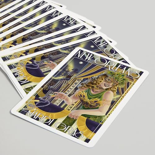 Lantern Press New Orleans Mardi Gras Naipes Poker 52 miniatura 5