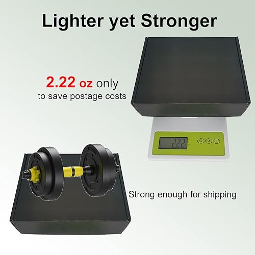 Miniatura 3 de Paquete de 25 cajas de envío pequeñas de 7 x 6 x 2 pulgadas, sobres de cartón corrugado negro para negocios de embalaje por correo (BK762-25)