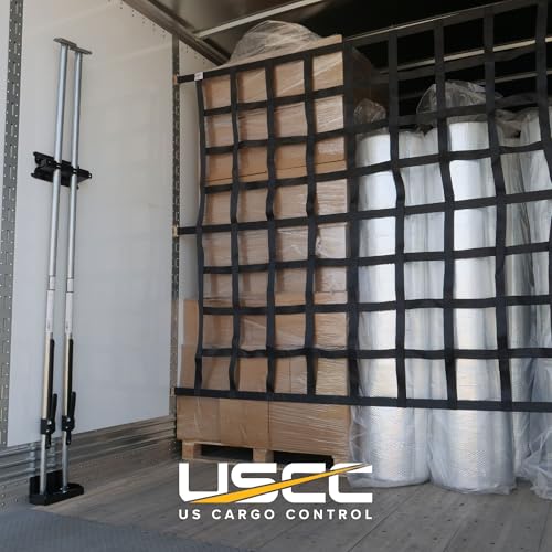 US Cargo Control E Track Cargo Nets for Trailer 82" x 42", Adjustable Heavy Duty Cargo Net with Ratchets for E-Track and X-Track Systems, 8" x 8" Holes, Use in Enclosed Trailers, Box Trucks, Garages by US Cargo Control - Image 9