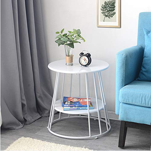 Serving Carts Mini Iron Coffee Table,Nordic Living Room Wrought Round