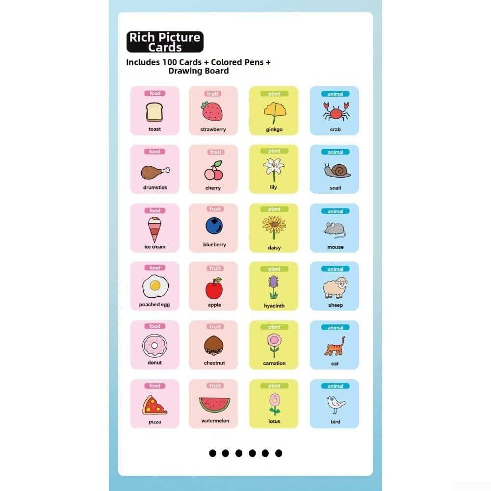 Robot de dibujo inteligente con cámara, juguete de aprendizaje interactivo para niños, incluye 100 tarjetas de patrón y 12 bolígrafos coloridos (blanco)
