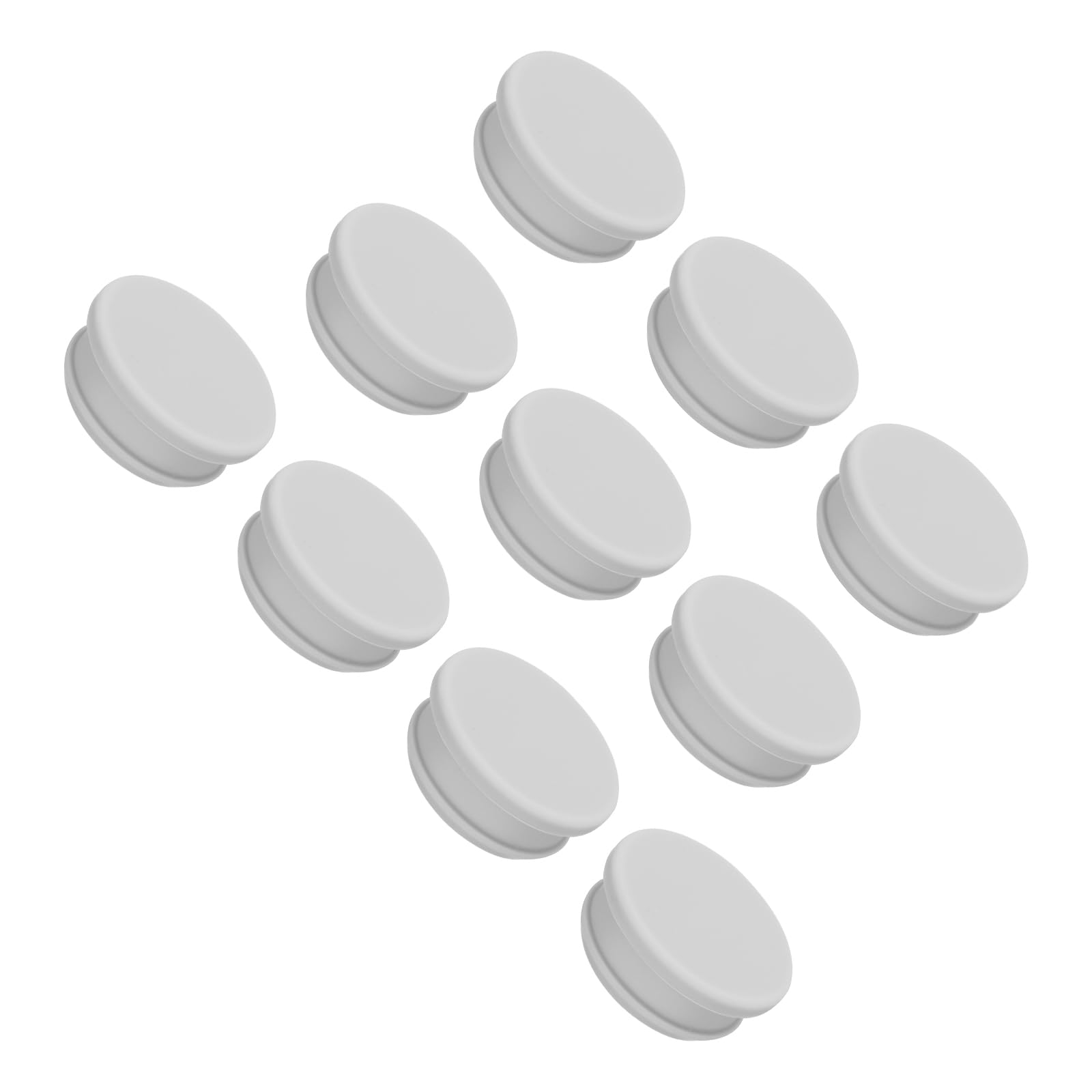 QUARKZMANSilicone Snap-in Locking Hole Plugs, Rubber Panel Seal Cover, Flat Type, Round for Kitchen Rubber Bulkhead, 32.6mm/1.28" Diameter, Grey, Pack of 10