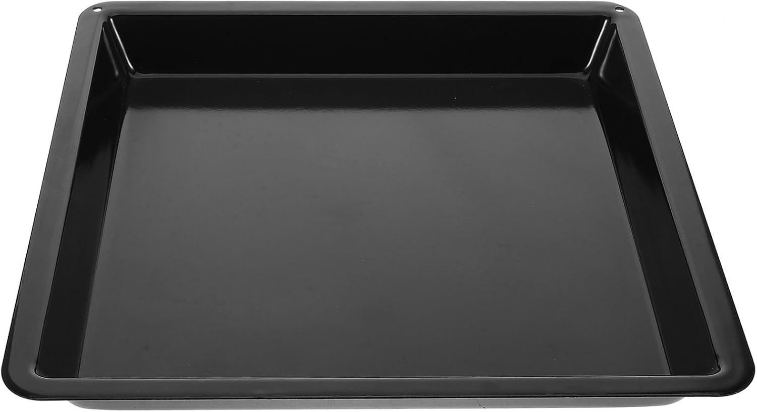 Heavy-duty Black Glossy Enamel Baking Pan 32.2x32.2cm, 1.2mm Thick Oven Baking Sheet for Commercial Kitchens and Restaurants, Sturdy Stamped Carbon Steel Bakeware Tray