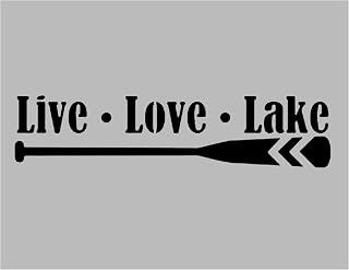 Live Love Lake Oar Reusable Stencil (8.5" x 11" Sheet) for Painting on Walls, Wood, Arts and Crafts (My Custom Stencils)