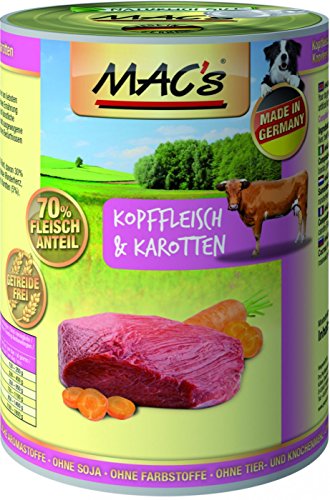 MACs Dog Kopffleisch & Karotten 400 g (Menge: 6 je Bestelleinheit) Cover