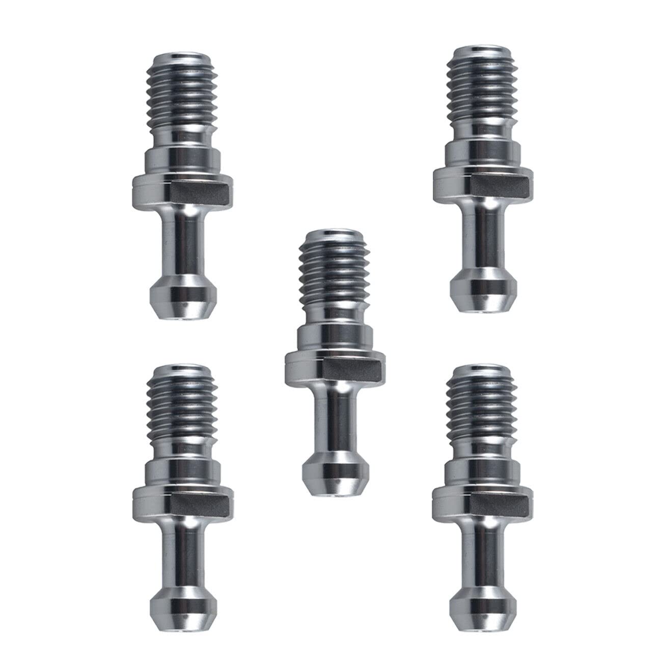 Replace Tool Spare Part for Machines 5pcs BT30 45 Degree Pull Stud Retention Knob Silver for CNC Milling Toolholder (#US-20072024-13136)