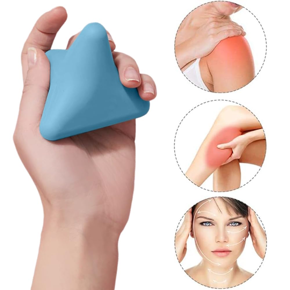 OULIGET Palla massaggiante per punti di innesco, palla manuale per tessuti profondi e fasciali, strumento terapeutico per fitness, collo, spalle, schiena, piedi, sollievo dallo stress