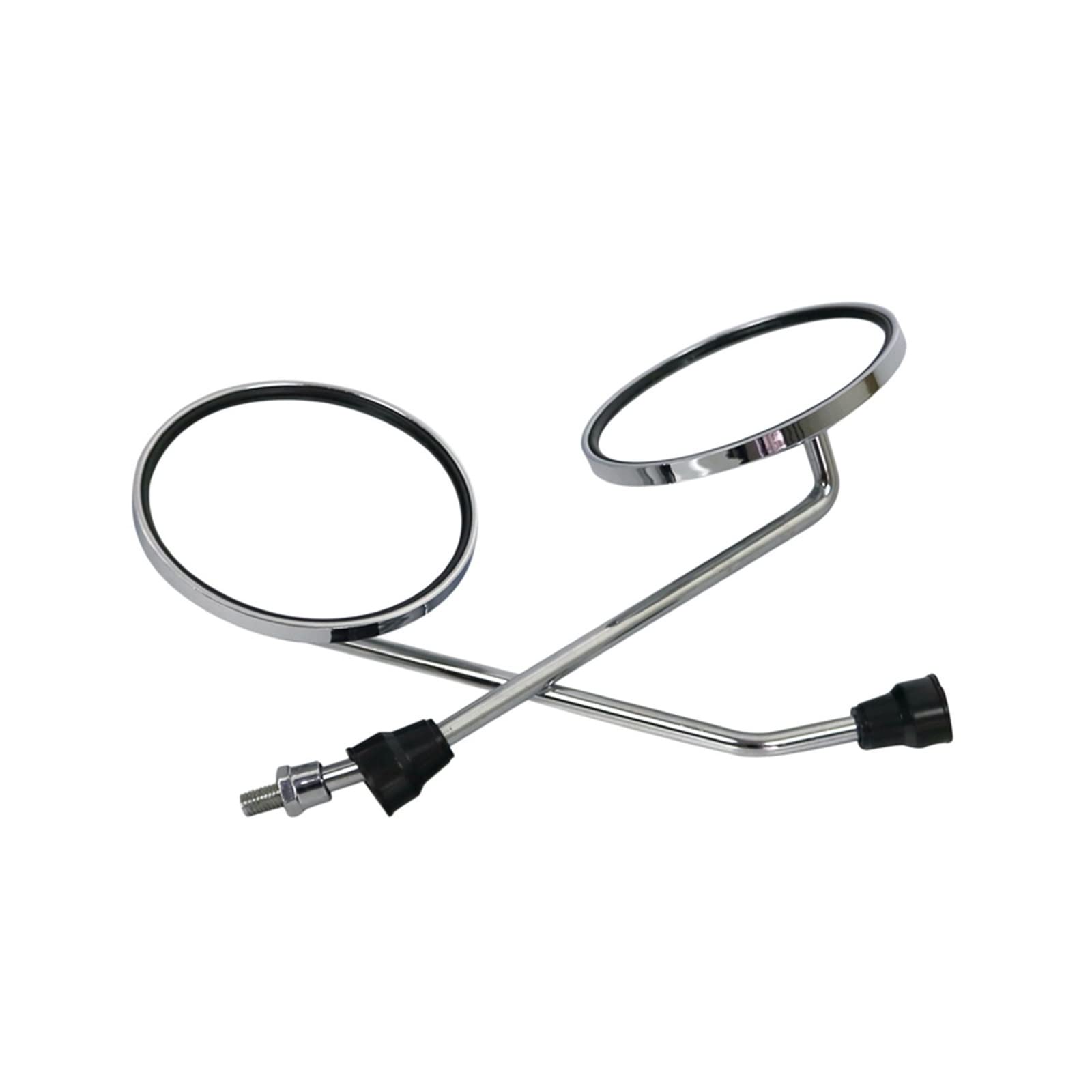 Specchietto retrovisore 8mm Rotondo Universale per Motocicletta Argento specchietto retrovisore per Bicicletta elettrica specchietto retrovisore Laterale per ciclomotore