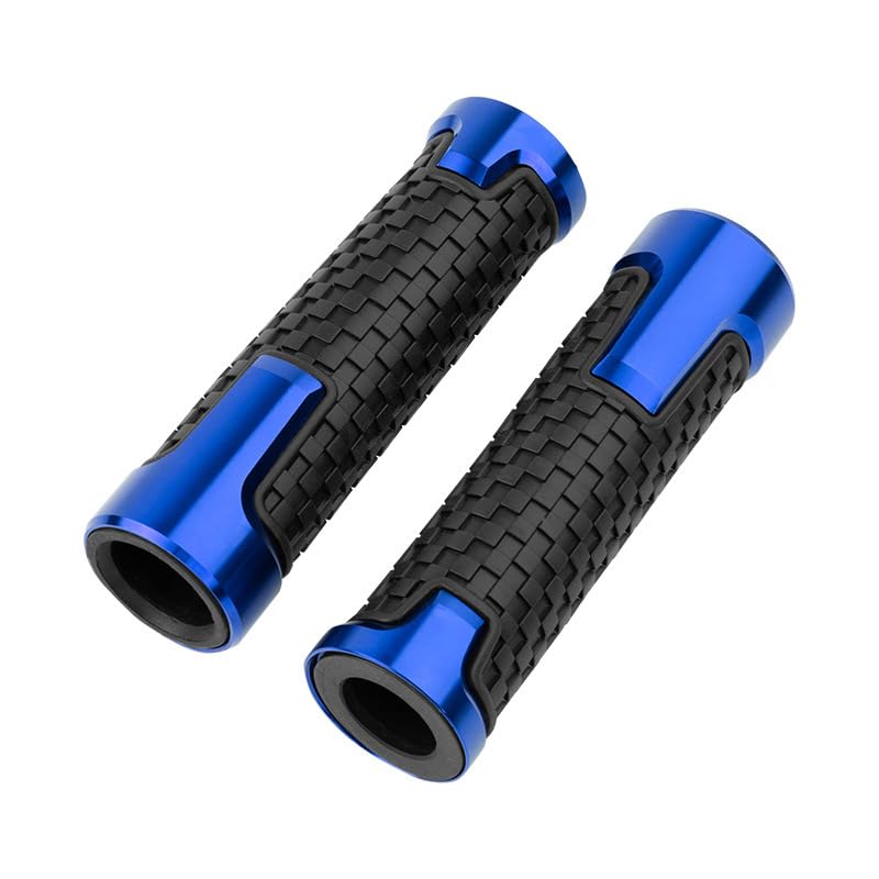 1 Par Empuñaduras Manillar Moto para Monster 400 620 659 695 696 795 796/ S2R 800, Puños Aleación Aluminio Y Goma Antideslizante, Universales 22/24mm, Mayor Comodidad,Blue