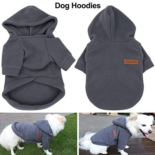 HuaLiSiJi Hunde Hoodie Kapuzenpullis Sweatshirt Fleece Warm und Leicht, Sehr Schön, Bequem und Weich, Super Anzuziehen (3XL, Grau)