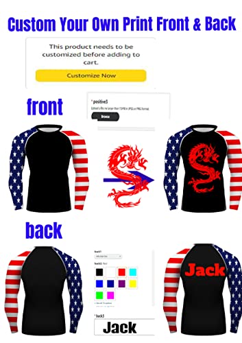 Design Your Own Long Sleeve Jiu Jitsu BJJ Rash Guards Men’s No GI, MMA Ranked Short Sleeve Compression Base Layer Rash Guard3