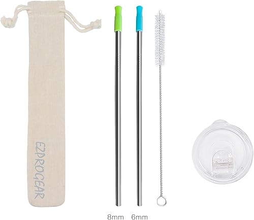 Miniatura 2 de Ezprogear Taza de acero inoxidable de 34 onzas con asa taza aislada de doble pared para viajes negro