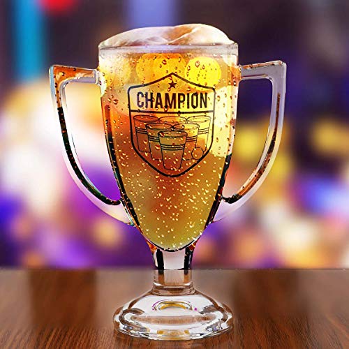Champion Glass Trophy Beer Pong Set with 14 Cups and 2 Balls