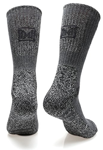 MIRMARU Men's 5 Pairs Multi Performance Outdoor Sports Hiking Trekking Crew Socks3