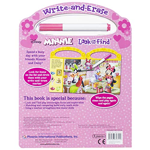 Disney Minnie Mouse - Write-and-Erase Look and Find - Wipe Clean Learning Board - PI Kids - Image 2