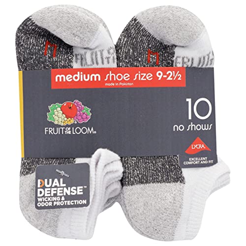 Image of Fruit of the Loom Boys' Zone Cushion No Show Socks (10 Pack)