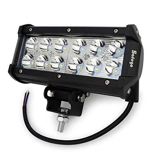 Safego C36W SP 1 1X 7Inch 36W Led Luz de Trabajo 12 Led Lámpara Trabajo Bar Foco Proyector Iluminacion Conducción Led Faros Coche Luz Auto Moto Camión Campo A Través del del Carro Coches Barco Spot