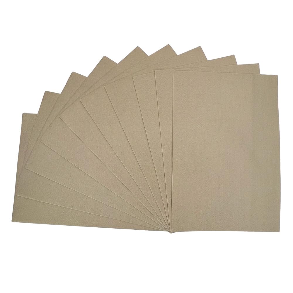 Oh Sew Crafty Limited Beige Felt Sheets 100% Polyester A4 23Cm X 29.7Cm Craft 200Gsm (Sold As Pack Of 2) (Beige)