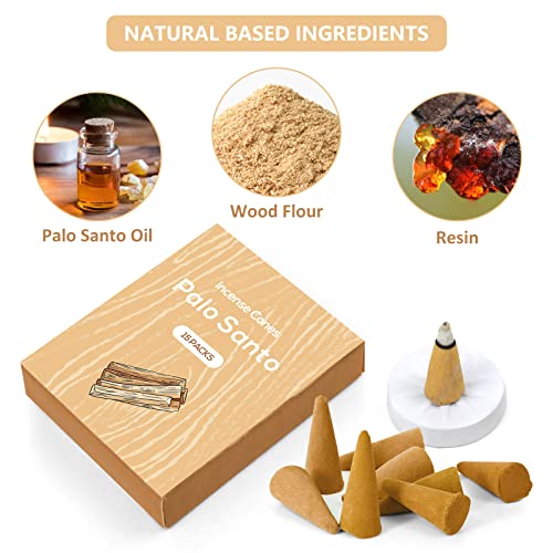 LA-BELLEFEE-Palo-Santo-Incense-Cones-120-Pcs-Incense-Cones-with-Incense-Holder-Natural-Fall-Scents-Cones-Incense-Cones-Indoor-Odor-Remover-Incense-for-Meditation-Relaxation-and-Spiritual-Cleansing LA BELLEFEE Palo Santo Incense Cones 120 Pcs Incense Cones with Incense Holder Natural Fall Scents Cones Incense Cones Indoor Odor Remover Incense for Meditation Relaxation and Spiritual Cleansing