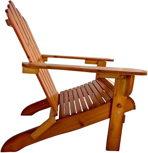 Miniatura 5 de Geelife Outdoor or Indoor Wood Adirondack Chair, Foldable, Oak