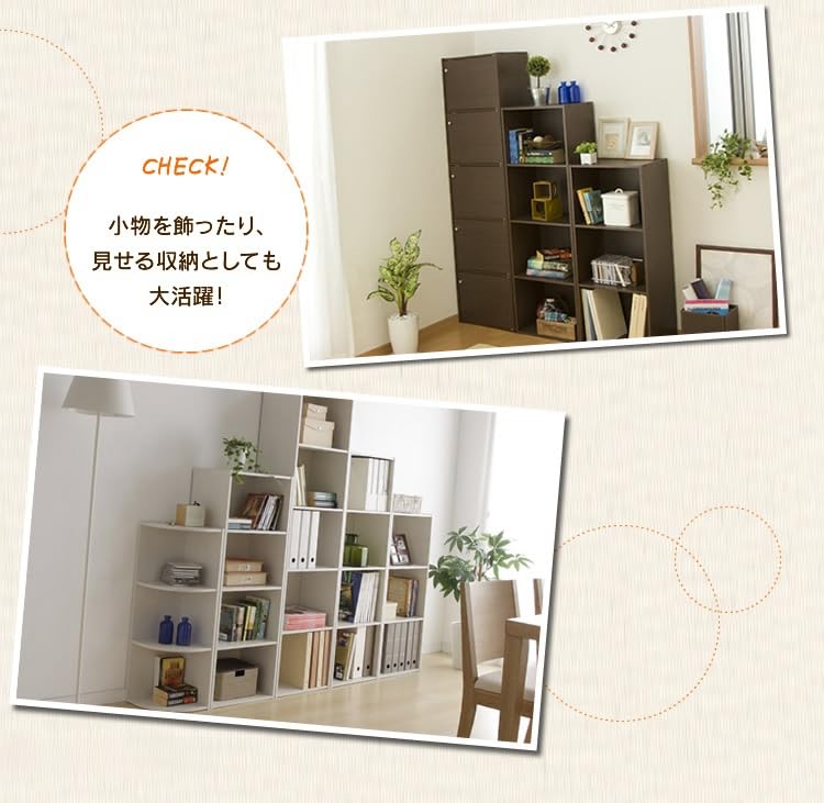 Amazon｜【2個セット】 カラーボックス 2段 A4サイズが入る 収納