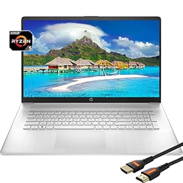 HP Laptops tela sensível ao toque de 17 polegadas 2022| AMD Ryzen 5 5625U | laptop Windows11 | USB tipo C | teclado numérico | Wi-Fi sem fio-AC | câmera | HDMI | leve | com cabo HDMI (32 GB RAM | SSD